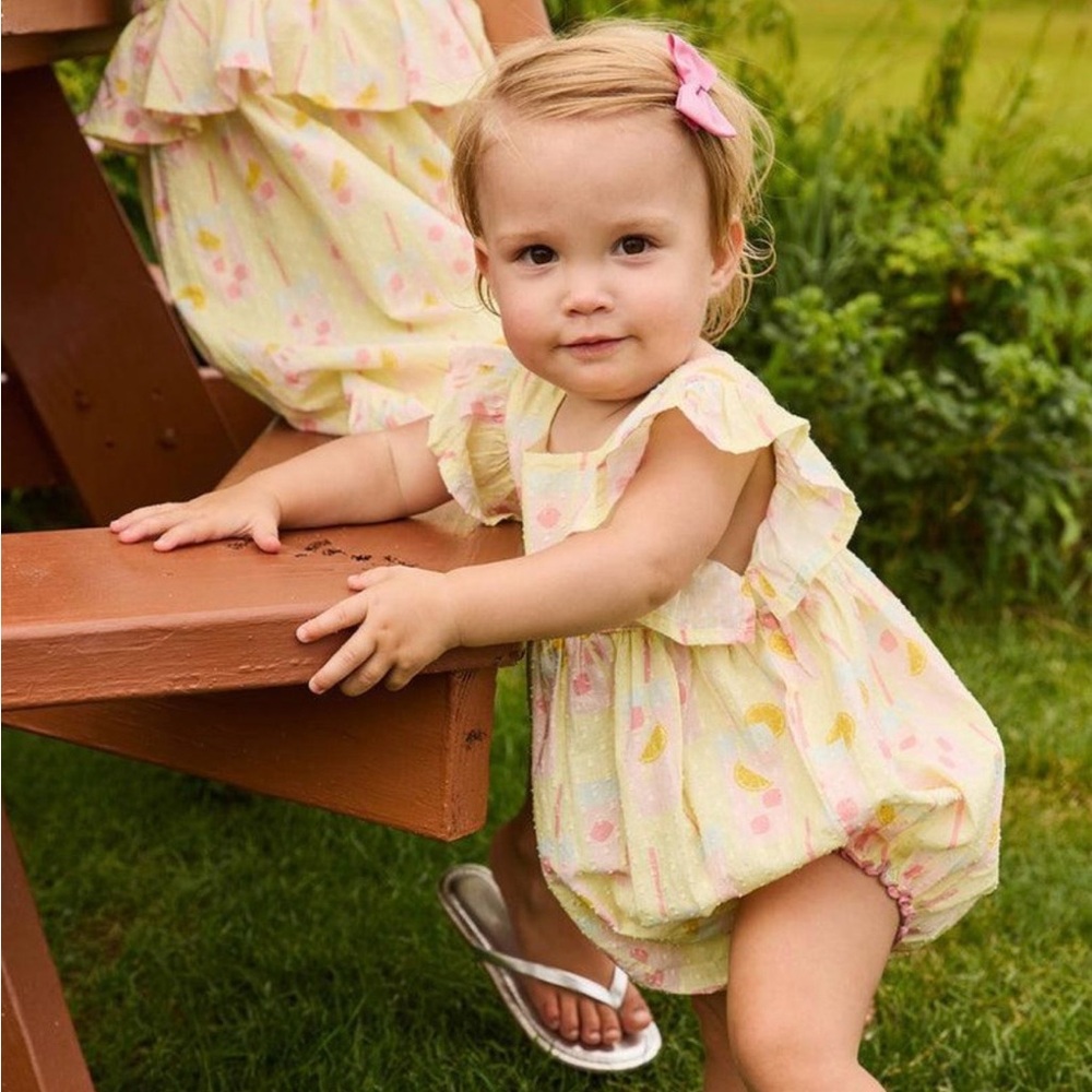 Pink Chicken Baby Girls Elsie Bubble - Pink Lemonade (12/18 Months)